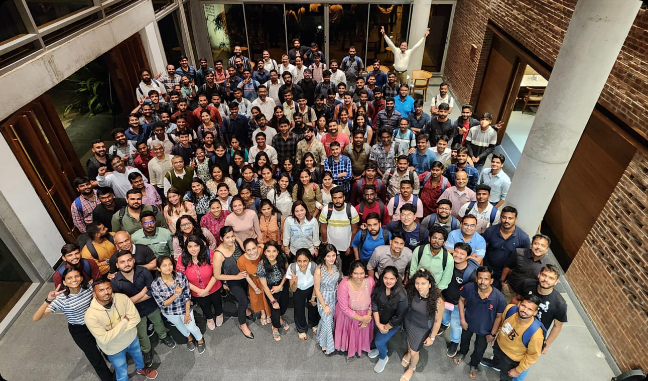 Vxceed team group photo representing the talent driving AI-powered SFA and DMS modernization for CPG brands worldwide.