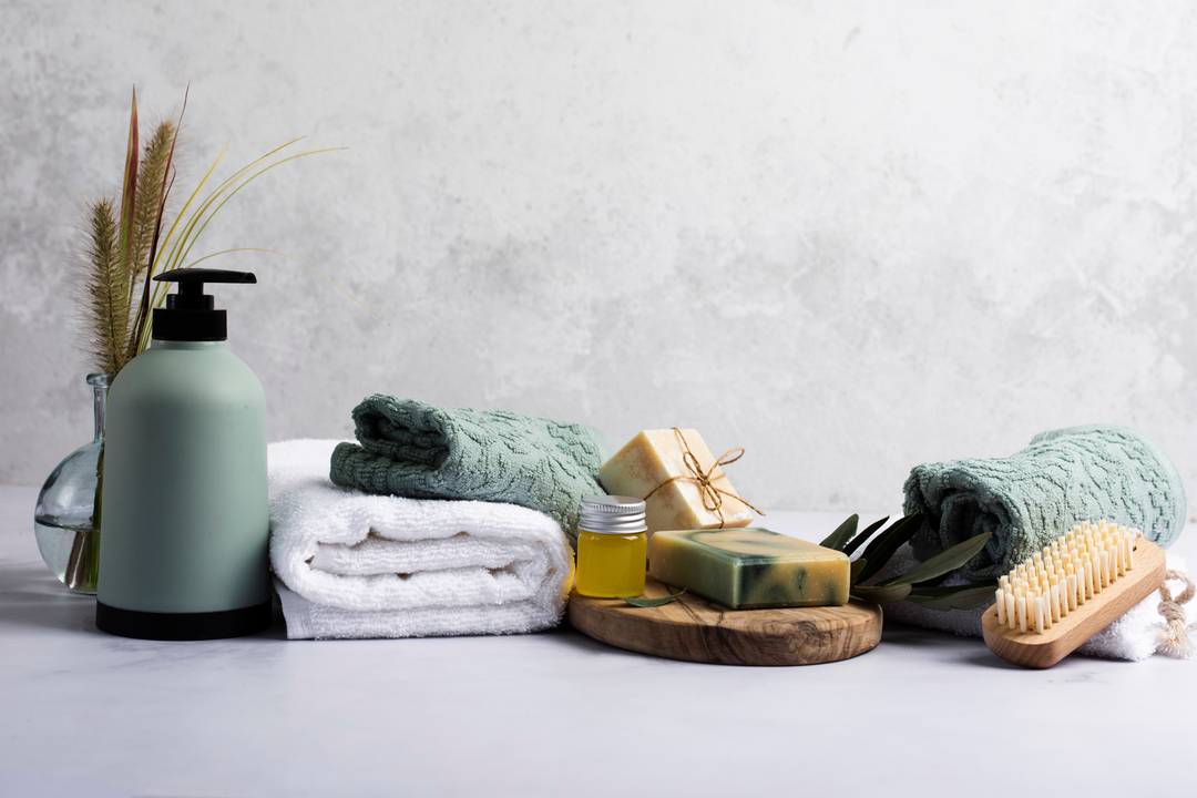 Personal care products arranged aesthetically, representing compliance and distribution operations for the African personal care transformation case study.