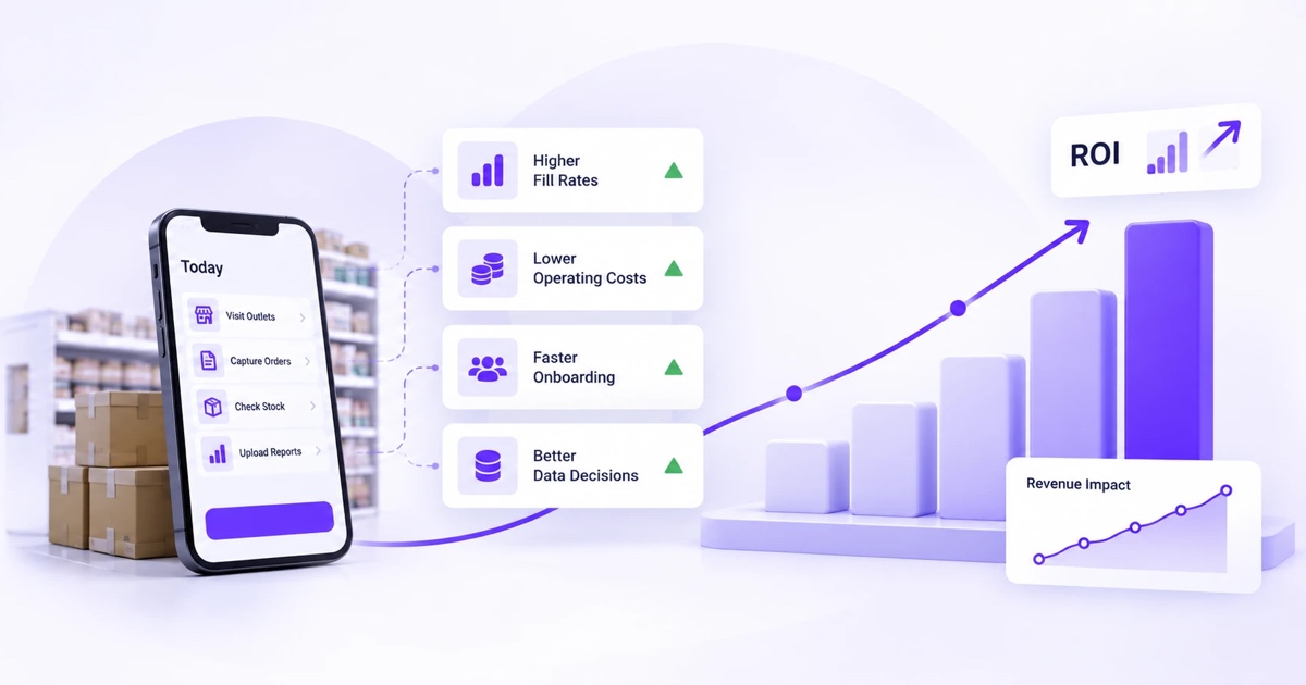 Framework for measuring the full return on investment of sales force automation beyond license cost savings.